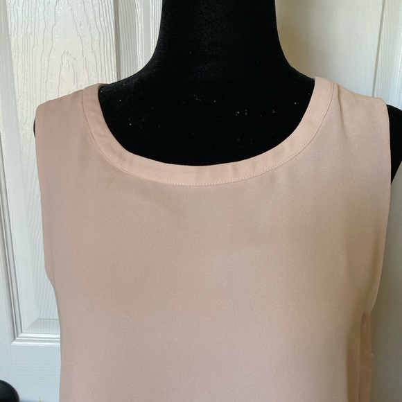 MELANIE LYNE: Layered Sleeveless Blouse- soft pink - Picture 2 of 7